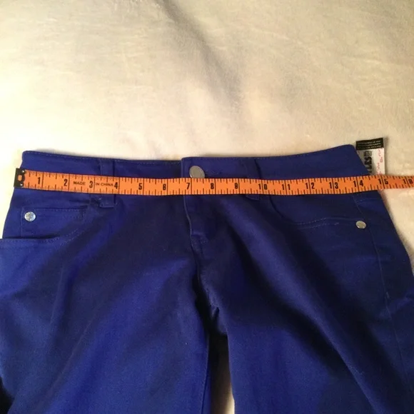 Vintagw Celebrity Pink RoyalBlue Stretch Jeans juniors 3 - Picture 5 of 14